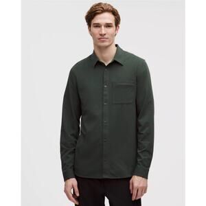 Lululemon Commission Long-Sleeve Shirt Pocket Button Down Oxford Cotton Blend XL